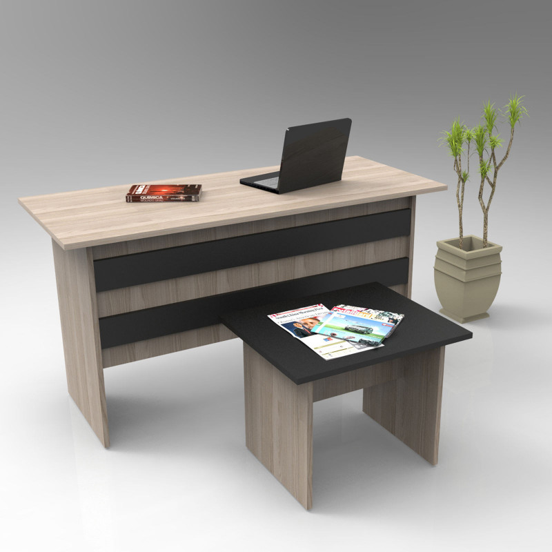Conjunto de muebles de oficina VO8-OB roble negro Practica Hogar Conjunto de muebles de oficina VO8-OB roble negro Practica Hogar