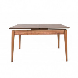 Mesa de comedor extensible Sigma-993 blanco nogal Practica Hogar