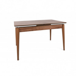 Mesa de comedor extensible Sigma-993 blanco nogal Practica Hogar