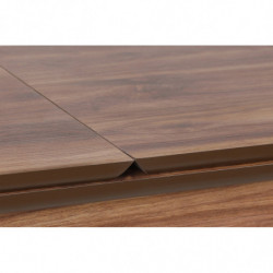 Mesa de comedor extensible Sigma-993 blanco nogal Practica Hogar