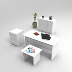Conjunto de muebles de oficina VO12 W blanco Practica Hogar
