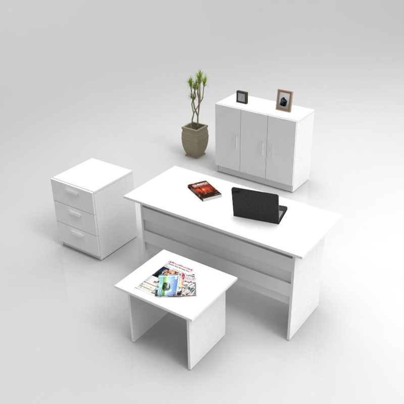 Conjunto de muebles de oficina VO12 W blanco Practica Hogar Conjunto de muebles de oficina VO12 W blanco Practica Hogar