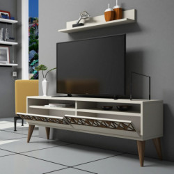 Conjunto de muebles de salón Line crema Practica Hogar