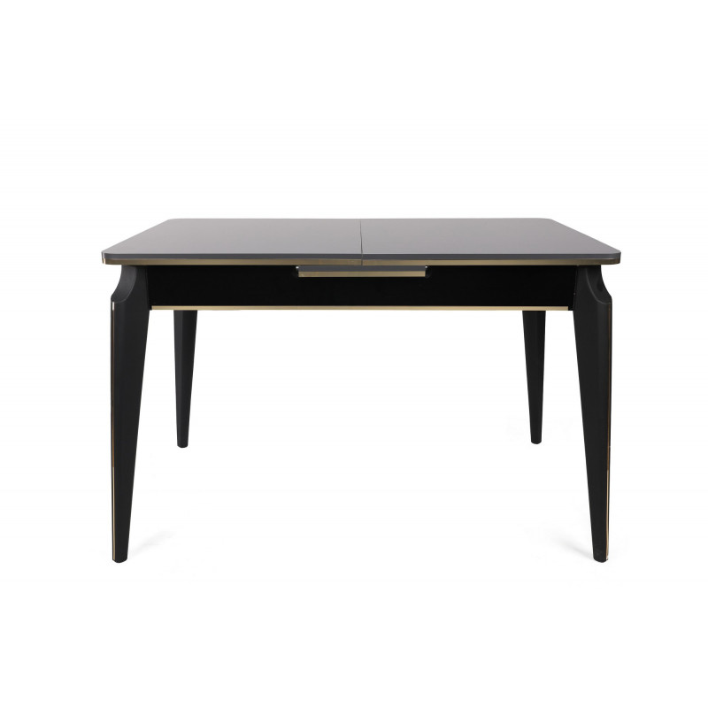 Mesa de comedor extensible Star 981 antracita dorado negro Practica Hogar Mesa de comedor extensible Star 981 antracita dorado negro Practica Hogar