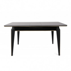 Mesa de comedor extensible Star 981 antracita dorado negro Practica Hogar