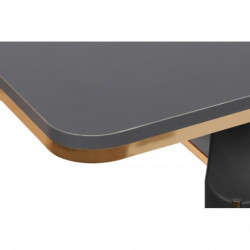 Mesa de comedor extensible Star 981 antracita dorado negro Practica Hogar