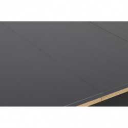 Mesa de comedor extensible Star 981 antracita dorado negro Practica Hogar