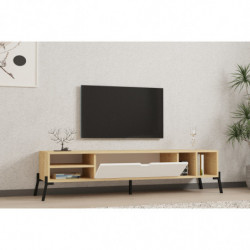 Mueble TV Ponza zafiro roble blanco Practica Hogar