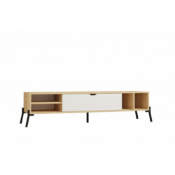 Mueble TV Ponza zafiro roble blanco Practica Hogar