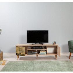 Mueble TV Truva-729 sonoma roble Practica Hogar