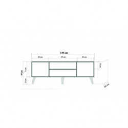 Mueble TV Truva-221 sonoma roble Practica Hogar