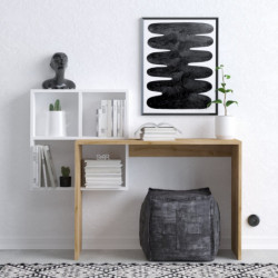 Escritorio de estudio Adell roble blanco Practica Hogar