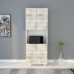 Mueble auxiliar Tasarım-L1196 roble blanco Practica Hogar