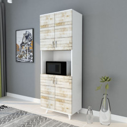 Mueble auxiliar Tasarım-L1196 roble blanco Practica Hogar