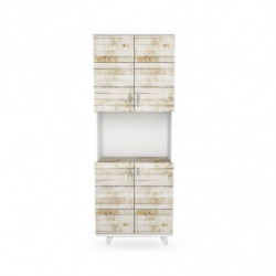 Mueble auxiliar Tasarım-L1196 roble blanco Practica Hogar
