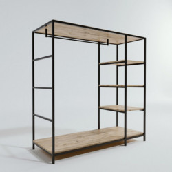 Armario Amberg L657 roble negro Practica Hogar