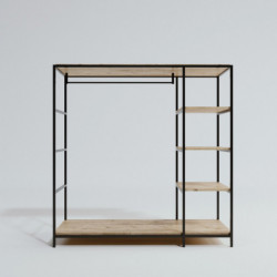 Armario Amberg L657 roble negro Practica Hogar