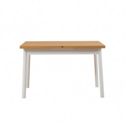 Set mesa comedor extensible y sillas (6 piezas) Oliver blanco Practica Hogar