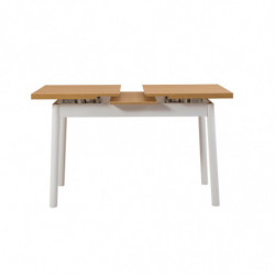 Set mesa comedor extensible y sillas (6 piezas) Oliver blanco Practica Hogar