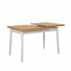 Set mesa comedor extensible y sillas (6 piezas) Oliver blanco Practica Hogar