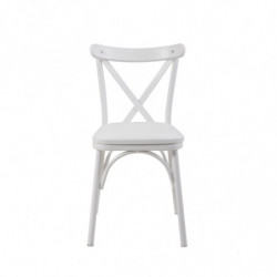 Set mesa comedor extensible y sillas (6 piezas) Oliver blanco Practica Hogar
