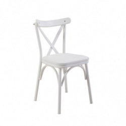 Set mesa comedor extensible y sillas (6 piezas) Oliver blanco Practica Hogar