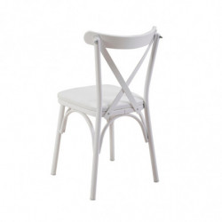 Set mesa comedor extensible y sillas (6 piezas) Oliver blanco Practica Hogar