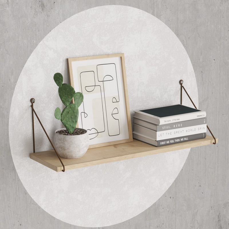 Estante de pared Armoni roble Practica Hogar Estante de pared Armoni roble Practica Hogar