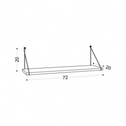 Estante de pared Armoni roble Practica Hogar