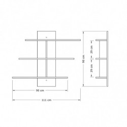 Estante de pared Lale blanco Practica Hogar
