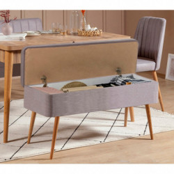 Set mesa comedor extensible y sillas (5 piezas) Vina 0701-4 pino atlántico gris Practica Hogar