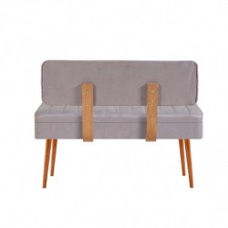 Set mesa comedor extensible y sillas (5 piezas) Vina 0701-4 pino atlántico gris Practica Hogar