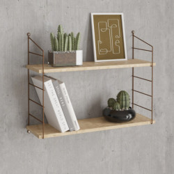 Estante de pared Armoni 2 roble Practica Hogar