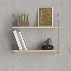 Estante de pared Armoni 2 roble Practica Hogar