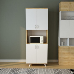 Mueble auxiliar Selin-L1193 roble blanco Practica Hogar