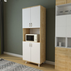 Mueble auxiliar Selin-L1193 roble blanco Practica Hogar