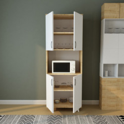 Mueble auxiliar Selin-L1193 roble blanco Practica Hogar