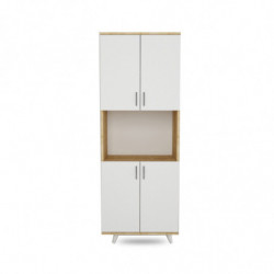 Mueble auxiliar Selin-L1193 roble blanco Practica Hogar