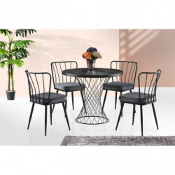 Mesa comedor Pota-1481 negro Practica Hogar