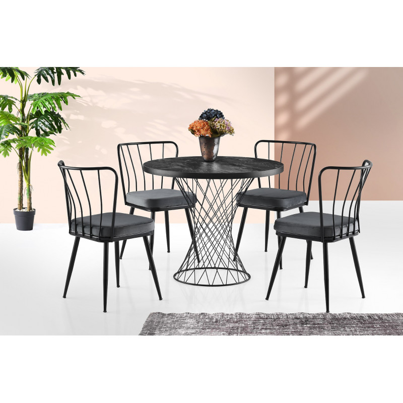 Mesa comedor Pota-1481 negro Practica Hogar Mesa comedor Pota-1481 negro Practica Hogar