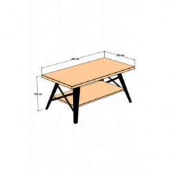 Mesa de centro Küba zafiro negro Practica Hogar