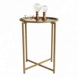 Mesa de centro S407U humo oro Practica Hogar