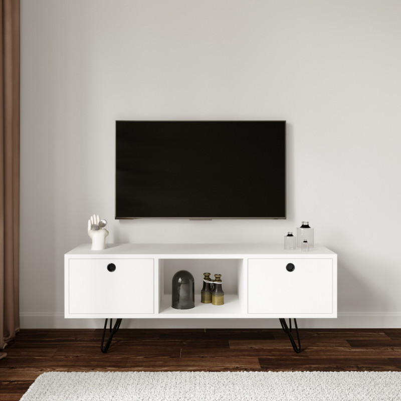 Mueble TV Yaren-L3024 blanco Practica Hogar Mueble TV Yaren-L3024 blanco Practica Hogar