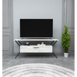 Mueble TV Tarz Crystal gris negro Practica Hogar