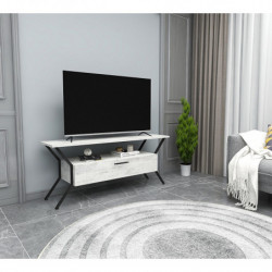 Mueble TV Tarz Crystal gris negro Practica Hogar