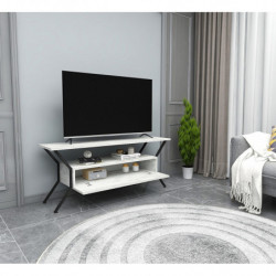 Mueble TV Tarz Crystal gris negro Practica Hogar