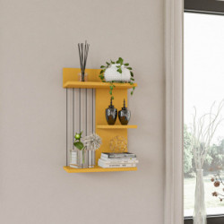 Estante de pared Kınık amarillo Practica Hogar