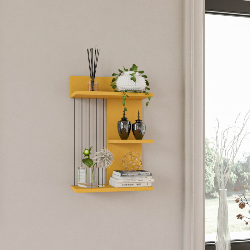 Estante de pared Kınık amarillo Practica Hogar Estante de pared Kınık amarillo Practica Hogar