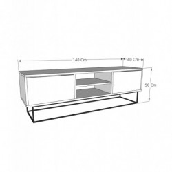 Mueble TV Escape 140 negro fieltro Practica Hogar