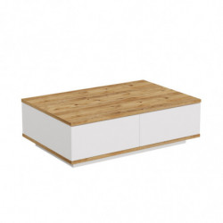 Mesa de centro FR14-AW pino atlántico blanco Practica Hogar